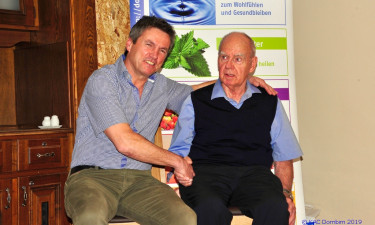 Bruno und Josef, der neue und der alte Obmann des KAC Dornbirn